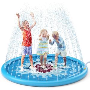 Jasonwell Splash Pad Sprinkler/ Play Mat for Kids, Outdoor Water Toys Inflatable for Baby Toddler Boys Girls Children Age 18+ Months ,Outside Backyard Dog Pool Blue