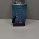 AQUAFIT Half Gallon Water Bottle with Time Marker - Straw & Chug Lid - BPA Free Gym Water Bottle with Straw - Big Gallon Jug (Midnight Gray, 64 oz - 2in1 Lid)