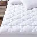 CozyLux Twin Mattress Pad, 450GSM Quilted Cooling Cotton Top Mattress Topper, Extra Deep Pocket Fits 8-21 inches, Oeko-TEX Certified, Plush Soft & Breathable Bed Pad (39"x75", White)