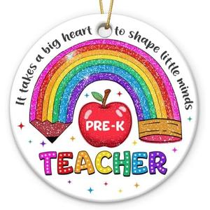 Teacher Appreciation Gifts for Women Men, Pre-K Christmas Ornaments 2025 Back to School, Thank You Presents Teacher’s Day Christmas Retirement Gifts from Students