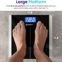 Etekcity Bathroom Scale for Body Weight, Highly Accurate Digital Electronic Weighing Machine for People, LCD Display, Large Size, 6mm Tempered Glass for Safe Home Use, Batteries Included, 400 lbs