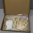 Mr & Mrs Sign for Wedding Chair Decor, Acrylic Gold Mr and Miss Sign,Photo Props, Freestanding Wedding Centerpiece Chair Letters Wedding Decorations for Anniversary,Engagement,Party (Gold, 0.2'')