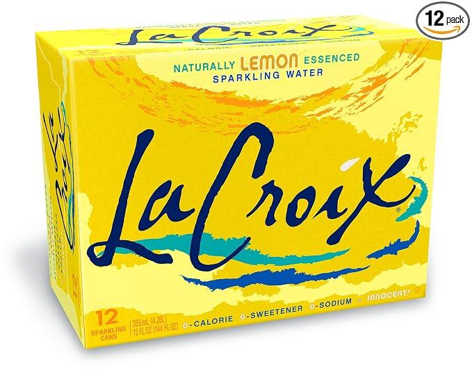 La Croix, Water Sparkling Lemon, 12 Fl Oz, 12 Pack BBD: 09/10/2026