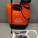 VIVOSUN 4 Gallon Battery Powered Backpack Sprayer Electric Pump Sprayer with Four Nozzles for Garden Lawn, Orange
