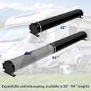 Touri Upgraded RV Adjustable EZ Hose Carrier TR5094BK with Door Cap and Mounting Screws, 50''-94'', Black, 3 Mounting Tabs Included
