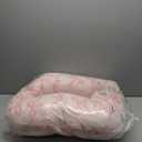 LE SURE Shown on TVDonut Small Dog Bed - Round Cat Bed for Indoor Cats Anti-Anxiety Calming Gift for Pets, Washable Cute Modern Beds with Jacquard Shaggy Plush & Anti Slip Bottom, 23 Inch, Pink Taffy