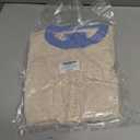 Girls Cardigan Sweater Kids Color Block School Uniforms Button Down Long Sleeve Knit Tops Tweens Winter Clothes (Beige)