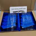 Wallmaster Wall Mounted Storage Bins, Wall Storage Bins Parts Rack 10 Bins&3 Rails Wall Mount Tool Organizer Hardware Storage Organizer (Blue)