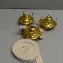 BRBASAP Antique Oil Lamp Replacement Parts and Kerosene Lamp #2 Size Brass Plated Burner with Reduction Collar and Cotton Lamp Wick Fits Vintage Oil Lamp Hold 3 Inch Base Chimney Authentic Restoration, 3 Pcs