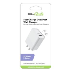 CellCandy Fast Charge Dual Port Wall Charger