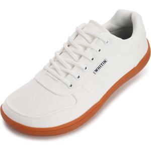 WHITIN Wide Toe Box Barefoot Sneakers for Women | Lightweight Canvas Minimalist Shoes 41