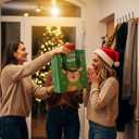 STYPOP 24 Pack 10" Christmas Gift Bags Medium Size with Tissue Paper, Reusable Non-Woven Christmas Tote Bags with Handles, Perfect for Xmas Gift Wrap/Party Favor Supplies, 10"  8"  4"