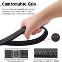 Double Handle Dog Leash - Heavy Duty, 4-6FT Reflective Tactical Leash with 2 Padded Handles, Shock Absorbing Bungee, Car Seatbelt & Easy Snap Hook, for Large, Medium & Small Dogs (Black)