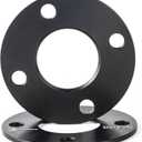 VLAOSCHI Black Forged 4x108 Hubcentric Wheel Spacers 5mm with 63.4mm Center Bore (NO Lip) Compatible with Ford-Mercury 4 Lug - Pack of 2