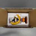 Blue Sky Clayworks Hello Kitty Moonlight Figurine, Ceramic, 5" L x 4" W x 8" H, Crescent Wish Perch