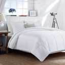 HOMBYS Lightweight Cooling Comforter Twin Size,100% Viscose Derived from Bamboo Shell Down Alternative Duvet Insert,White Soft All Season Comforter for Hot Sleepers,8 Corner Tabs