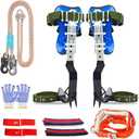Tree Climbing Spikes Set, Adjustable 304 Stainless Steel Spikes with Non-Slip Pedals, 2-Gear Design