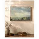 ElfLuna Wood Framed Canvas, Vintage Green Grassland Landscape PrintVintage grassland framed canvas. Retro farmhouse style, HD print, solid wood frame, lovely indoor wall decor, 24" L x 16" W