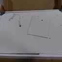 Makeup Vanity Desk with Smart LED Mirror & Charging Station, 35.4" White Vanity Table Set with Cushioned Stool, 4 Drawers & Hairdryer Rack, Modern Bedroom Dressing Table-White