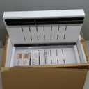 4 Pack Expandable Pull Out Cabinet Organizer 21"Deep With Raising Pad for Framed Cabinets, Upgrade 3 Slide Rails Slide Out Drawers, No Drill Roll Out Shelves, Adjustable Width 12.1"-20.4" White