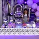 Brattol 16 Pieces Purple Happy Birthday Goodie Bags for Pop Music Birthday Gift Snacks Treat Candy Favors Bags for Vocalist Music Tour Concert Party Fans Gathering Theme Birthday Party Decorations