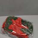 Retrowavy 12 Pcs Christmas Kitchen Cabinet Wreaths with Ribbon 3.94 Inch Mini Christmas Wreath Small Kitchen Xmas Decor for Window Door(Red, Classic Style)