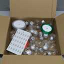 30 Pieces Christmas Booze Balls, Christmas Tree Hanging Ornaments Clear Plastic Fillable Bulbs Pendant Ball with Screw Caps and Ribbons for Christmas Home Party Decor (Silver)