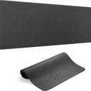 Leather Desk Pad Protector, Office Desk Mat, Large Laptop Mouse Pad, PU Non-Slip Desk Blotter, Waterproof Writing Pad, Computer Keyboard Mat for Desktop 39.4 x 17 inch (Black)