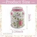 6 Pack Mini Tin Box Floral Tinplate Empty Tins Canister Containers for Jewelry Storage Case