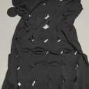 Women's Sexy Sleeveless Hollow Out Maxi Dress Tassel See Through Backless Bodycon Party Club Long Dress (Large, Black)