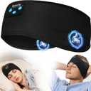 Navly Sleep Headphones, 10Hrs Sports Headband with Soft Cozy Earbuds Comfortable, Headphones Headband with Ultra-Thin HD Stereo Speakers Perfect for Workout,Running,Yoga,Travel (Dark Black)