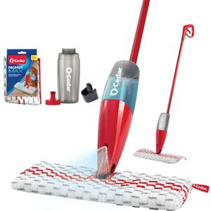 O-Cedar ProMist MAX Microfiber Spray Mop Removes 99% of Bacteria with just Water, Features 1 Extra Refill