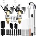 2Pack Hotend Kit for Elegoo Centauri Carbon, Upgrade 3D Printer Extruder Hot End with 0.2/0.4/0.6mm Hardened Steel Nozzle Replacement Print Head Heat Sink Hotend for Elegoo Centauri Carbon 3D Printer