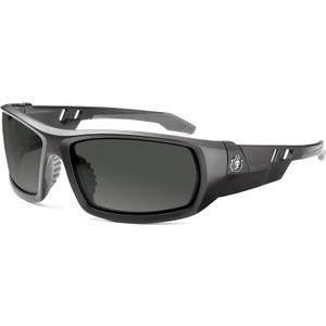 Ergodyne Skullerz ODIN Safety Glasses Sunglasses, Impact Resistant Z87.1+ (Matte Black Frame, Smoke Lens)