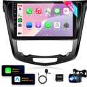 DSP 46EQ  8core 4+64G Car Radio for Nissan Rogue X-Trail Qashqai 2014-2018 with Wireless Carplay Android Auto 10.1inch 1280x720P Touchscreen Car Audio 59UIs 5.0Bluetooth WiFi/GPS RDS/FM Rear Camera