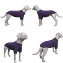 Lovelonglong Ribbed Dog T-Shirt Cotton Knitted Dog Sweaters for All Season Pet T-Shirts for Large Medium Small Dogs Purple 2XL
