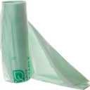 Eco-Products Compostable 30 Gallon Garbage Bags, Case of 125 Trash Bags, 5 Rolls, Plant Based PBAT & PLA, 30"x39", 1.2mil, Translucent Green, Renewable Resources, ASTM Compliant, BPI-Certified