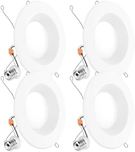 Sunco Retrofit LED Recessed Lighting 6 Inch, Downlight Can Lights for Ceiling, Baffle Trim, 965 LM, 13W (120W Equivalent), 5000K Daylight, Dimmable, Damp Rated UL, Pack of 3