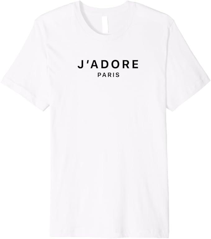 I love Paris J-Adore Paris White Graphic T-Shirt, Size L