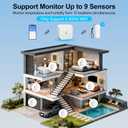 eMylo WiFi Temperature Humidity Sensor 4 Pack, Smart Indoor Thermometer Hygrometer with 3 Outdoor IP65 Sensors, Remote Monitoring App Alert, Data Export, 492ft Range for Home Greenhouse Baby Room
