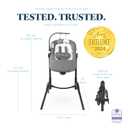 Baby Delight Bloom Baby Seat | Soothing and Adjustable Baby Chair | Portable and Compact | Charcoal Tweed