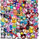 50 PCS Random Shoe Charms Pack for Croc Clog, No-Repeat Different Shoes Decoration Accessories for Kids Teen