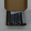 Rounded Door Hinges 3-1/2" x 3.5 inch, 5/8 Radius, Matte Black 3  Inch 12 Pack