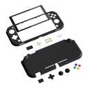 eXtremeRate PlayVital Black Protective Grip Case for Nintendo Switch Lite, Hard Cover Protector for Nintendo Switch Lite - Screen Protector & Thumb Grips & Buttons Caps Stickers Included