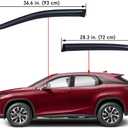 Lightronic Extra Durable Outside Mount Auto Vent Window Visor, Fits 2016-2022 Lexus RX350 & RX450h (EXCLUDES RX350L/RX450hL), UV Protection Rain Guard, Original Wind Deflector, Dark Smoke, 4-Pcs
