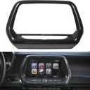 RT-TCZ Navigation GPS Large Screen Panel Frame Cover Carbon Fiber Interior Accessories for Chevrolet Camaro 2017 2018 2019 2020 2021 2022 (Carbon Fiber Grain)
