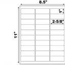 100 Sheets 3000 Pcs 30 Up 1" x2-5/8 Shipping Address Barcode Labels for Laser & Inkjet Printers, 1x2.625 FBA Labels on US Letter, 30 per Sheet Return Address Labels, 30 per Page