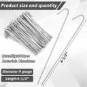 MorningRo 200 Pcs 6-1/2" Chain Link Fence Wire Ties 9 Gauge Heavy Duty Aluminum Ties Hook for Chain Link Fence, Posts, Rails, Dog Kennel Repair