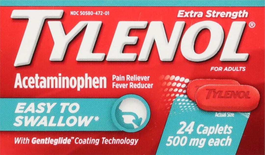 Tylenol, Pain Reliver Extra Strength Easy to Swallow, 24 Count, BBD 06/2028