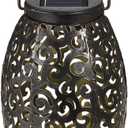 Solar Power Energy LED Lantern Light Outdoor Hanging Lamp IP44 Water Resistance for Patio Garden Courtyard Pathway